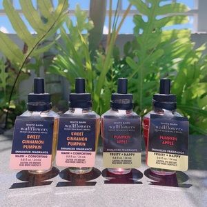 BBW Pumpkin apple & sweet Cinnamon Pumpkin wallflower refills set